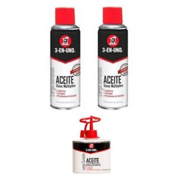 WD-40 PROMOCION 2 ACEITE 3 EN 1 AEROSOL + GOTERO DE 30 ML